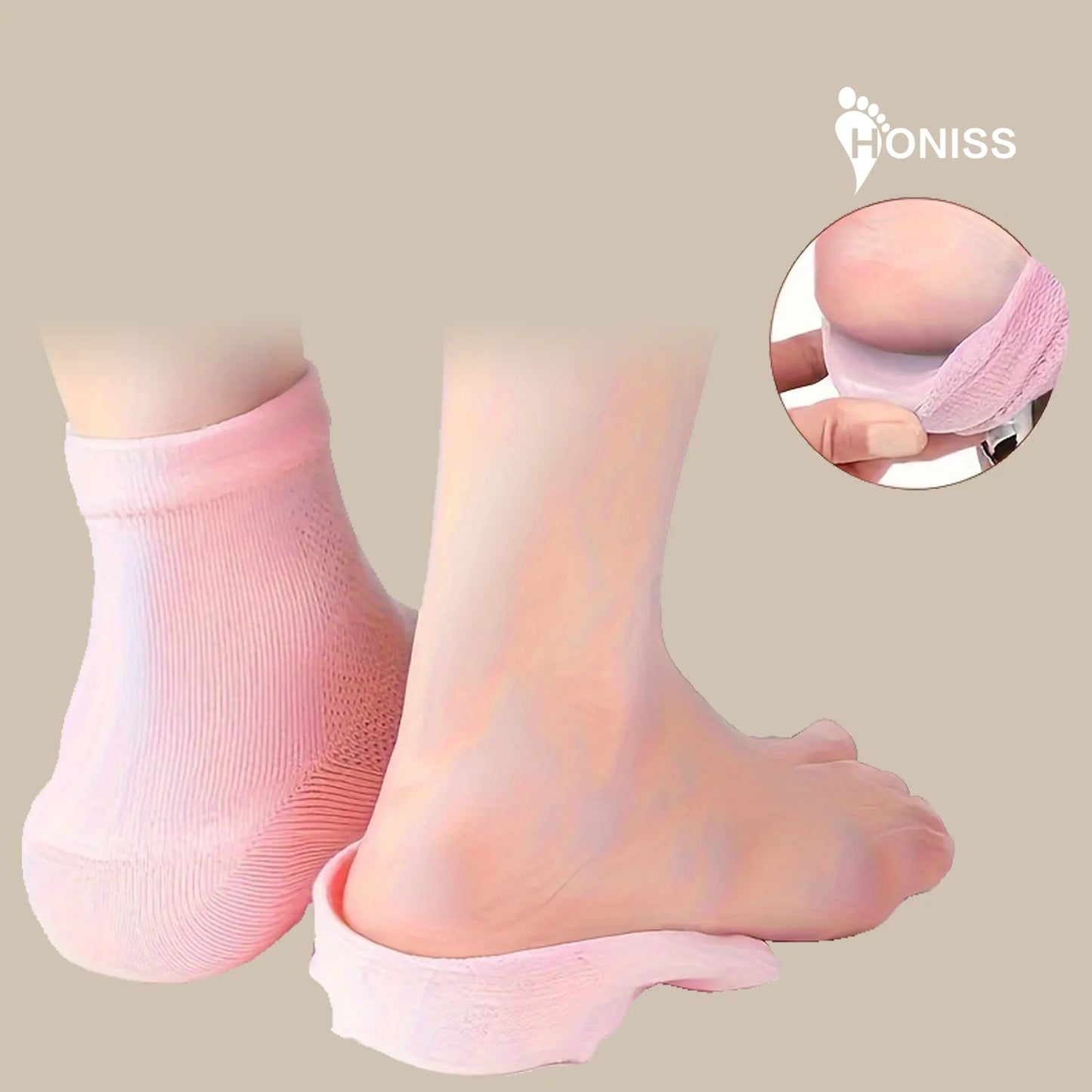 Thickened Rizzsoles Height Max Socks Sports Anti-slip SEBS Shoe Lift 2.5/3.5cm Invisible Heel Lift Women Men