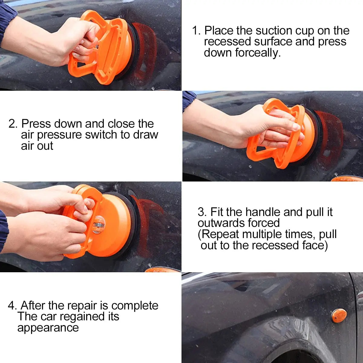 TISHRIC Car Dent Puller Repair Tool Car Body Suction Cup Sucker Remove Dent Car Body Denting For Pull Bodywork Floor Brick Glass