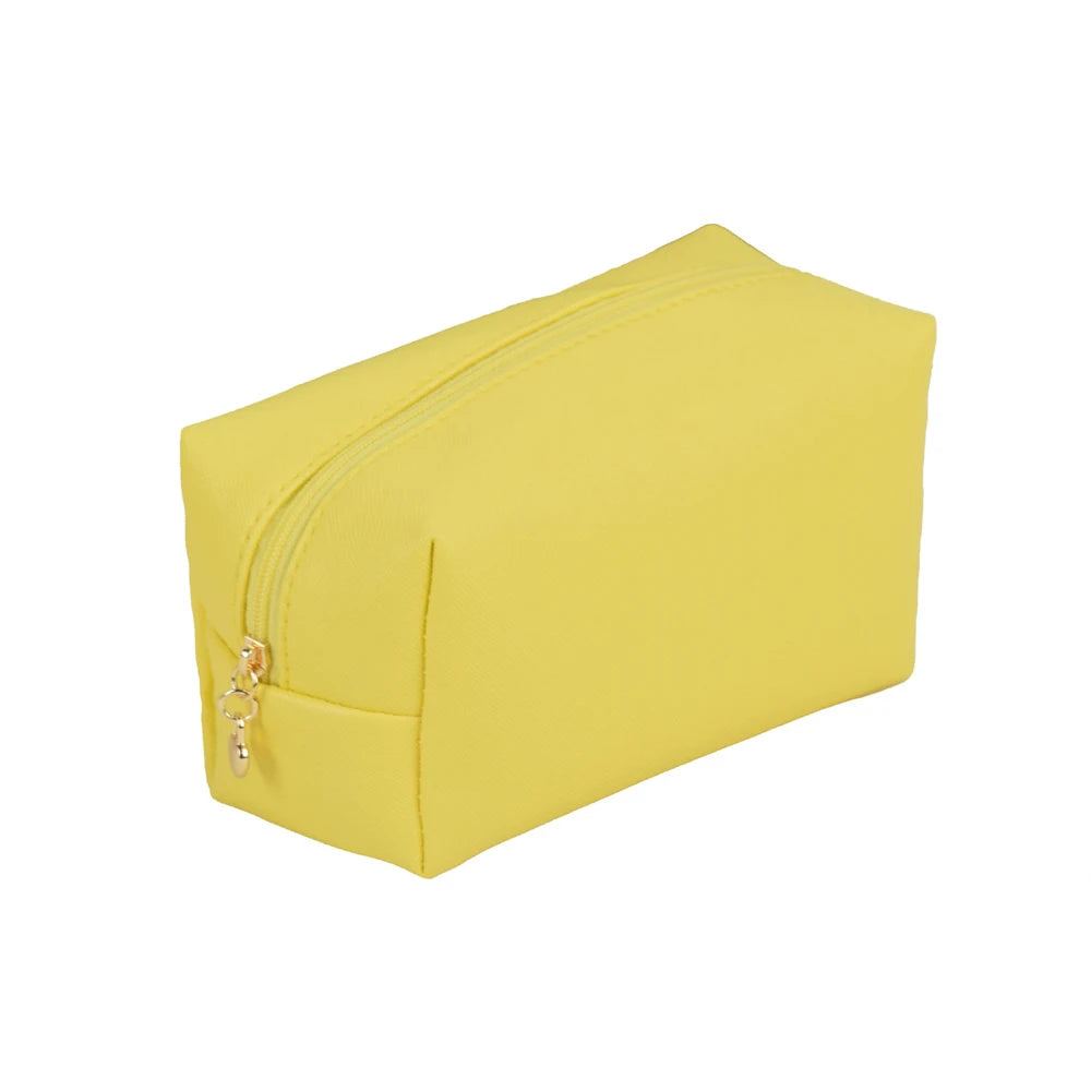 1 ~ 10 piezas de neceser pequeño para mujer, de piel sintética, resistente al agua, con cremallera, bolsa de maquillaje, organizador de maquillaje de viaje, estuche de belleza