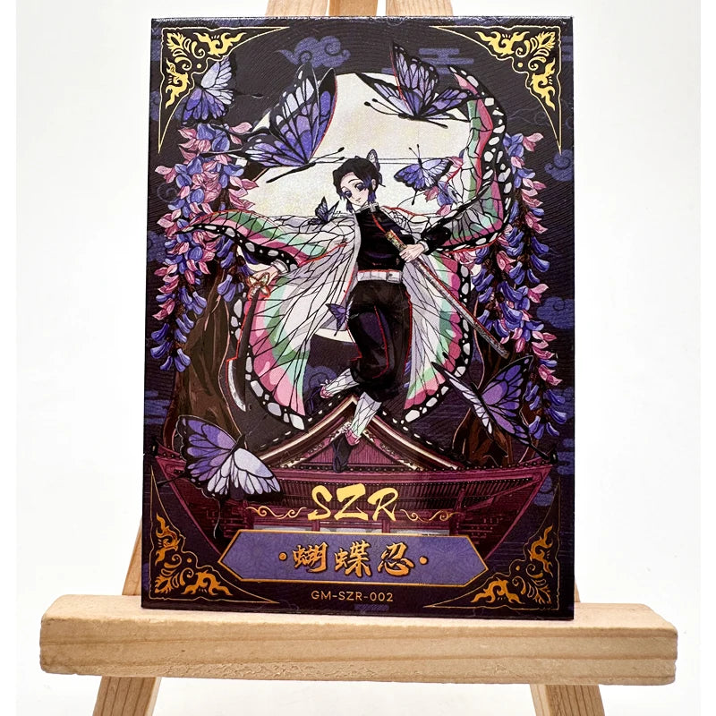 Anime Demon Slayer SZR Series Collectible Card Kochou Shinobu Kanroji Mitsuri Rengoku Kyoujurou Birthday Gifts Children's Toys