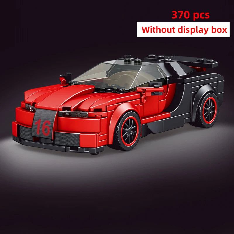 Technical Moc Car City Speed Champion Sports Car Racing Vehicle Building Blocks Brick Educational Construction Toys