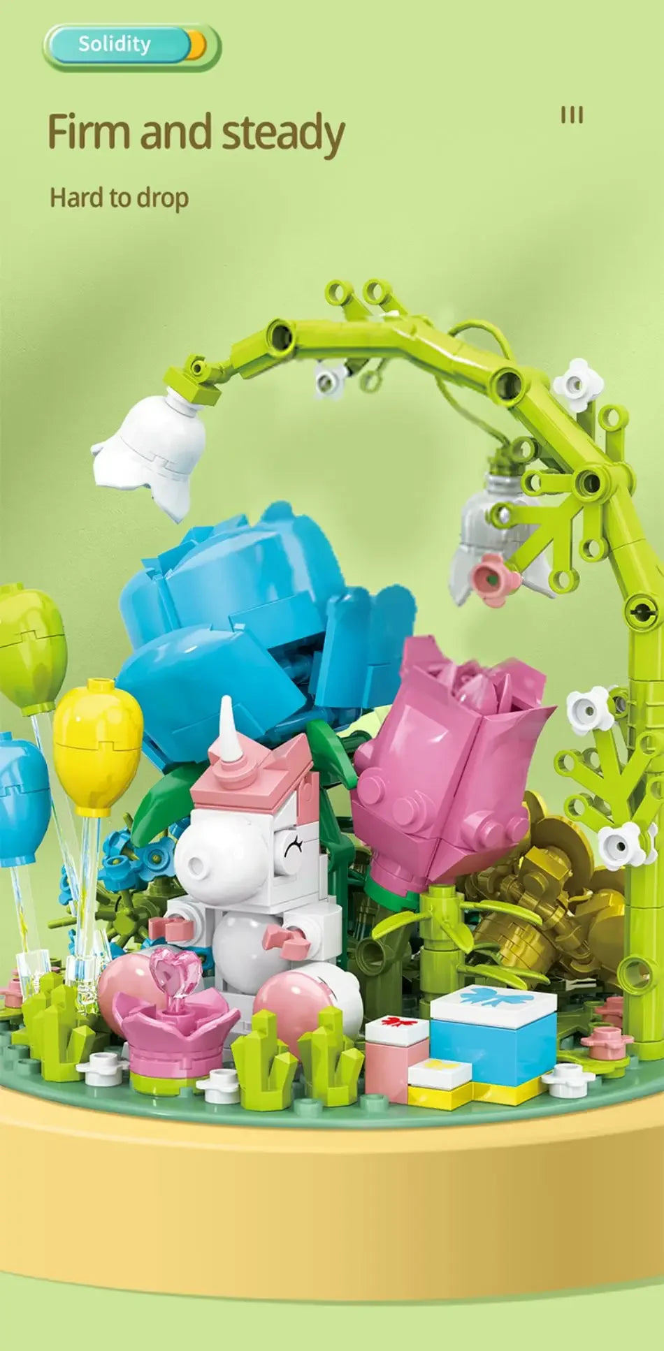 Succulent Plant Potted Building Blocks Insect Flower Model Bricks Set With Dust Cover Children's Educational Toys Adult Gifts