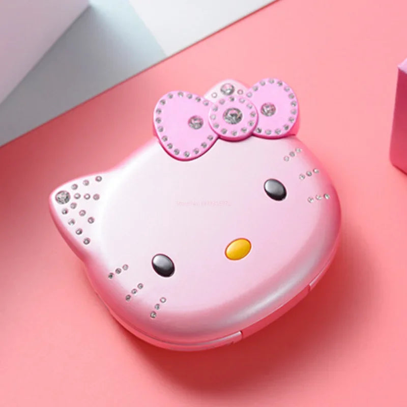 2023 New Kawaii Sanrioed Hello Kitty Flip Phone Cartoon Cute Little friends Taiml Mini Phone For Kids Toys For friends Gifts
