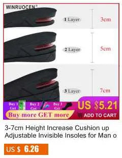 3-9cm Height Increase Insoles for Men Women Elevator Shoes Cushion Unisex Sneakers Heel Lifting Insert Heighten Insoles