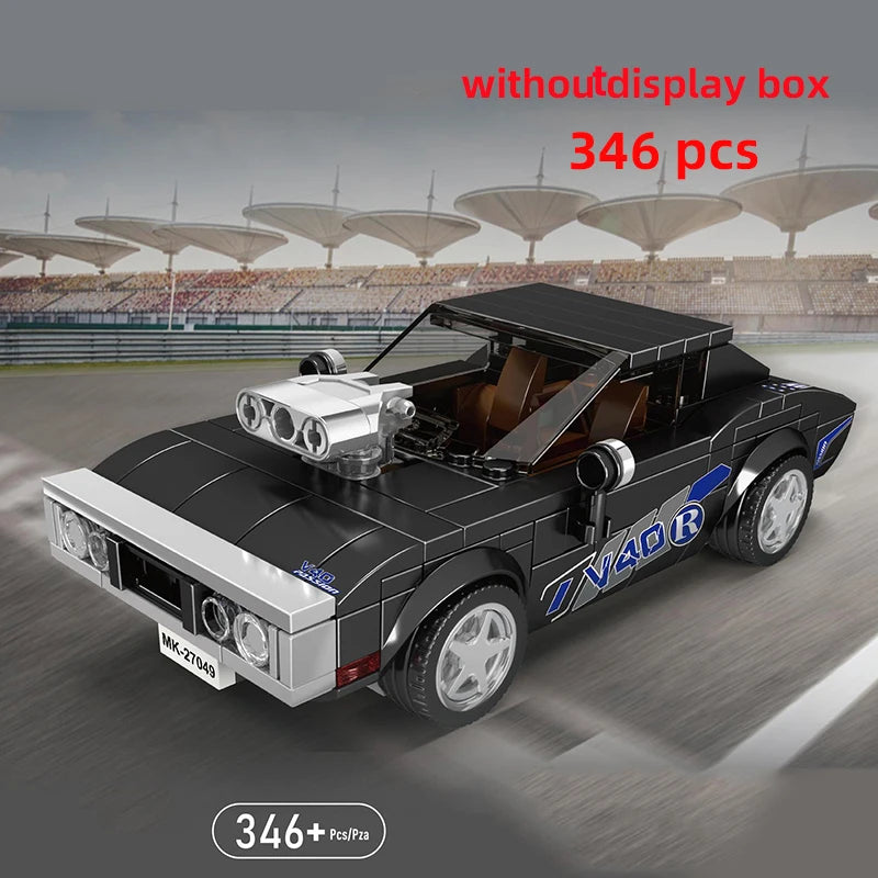 Technical Moc Car City Speed Champion Sports Car Racing Vehicle Building Blocks Brick Educational Construction Toys