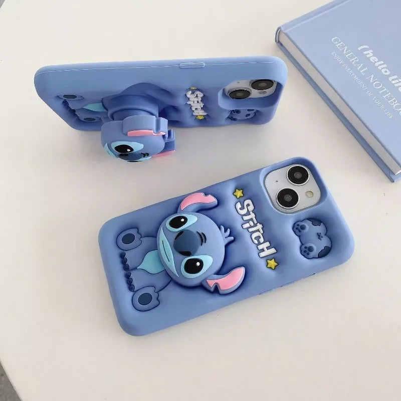 Stitch Phone15promax cute mobile phone case Apple 14/13 silicone 12 all-inclusive 11 soft 15 cartoon couple protective case