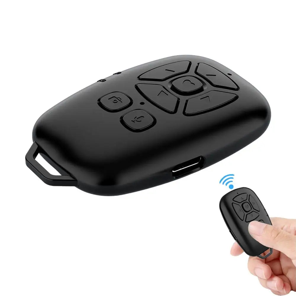 Control remoto inalámbrico para cámara de teléfono, botón de control remoto para teléfono móvil con Bluetooth, pulsador, pasador de página, control remoto recargable para Android IOS