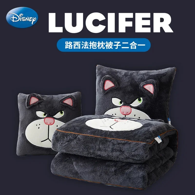 Stitch Disney Throw Pillow Blanket 2-in-1 Kawahiran Velvet Throw Pillow Thickened Nap Blanket Living Room Christmas Gift