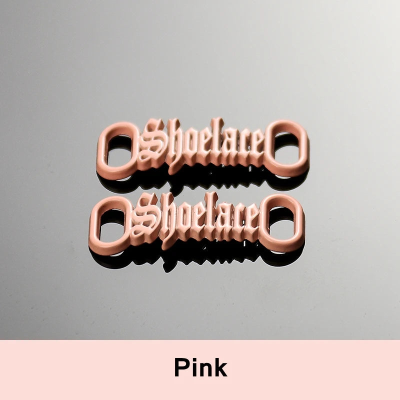 1 par de cordones con letras AF1, adornos con hebillas, kits para zapatillas, hebillas de metal para cordones, elegantes kits deportivos de metal, accesorios para cordones