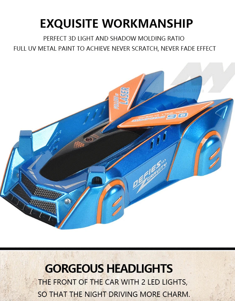 RC Car Stunt Infrared Laser Tracking Wall Ceiling Climbing Vehicle Toys For Children Remote Control Cars Follow Light Gifts boys