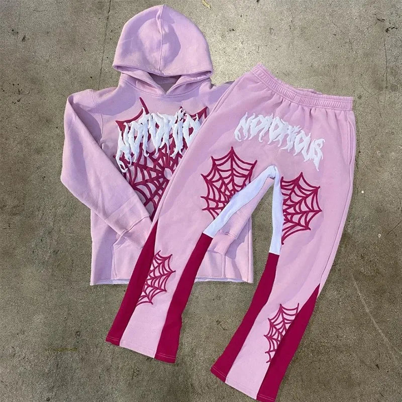Sudadera con capucha con estampado de araña Y2k para hombre y mujer, estilo hip hop, chaqueta de manga larga, abrigos, top, sudadera con capucha holgada informal de otoño e invierno de estilo Harajuku