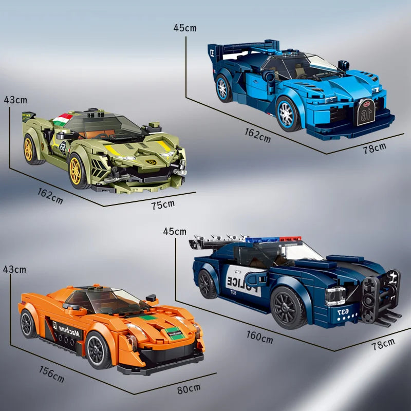 P1 Sian Roadblock Police Vehicle Vision GT Building Blocks for Adults MouldKing27001 27002 27003 27004 Model Kit Educational Toy
