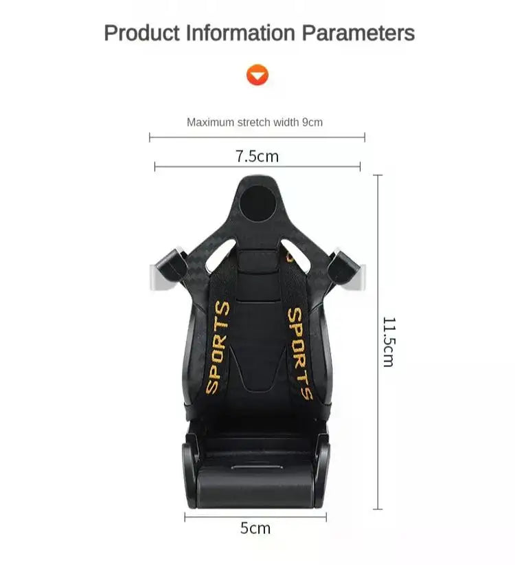 Racing Seat Design Car Phone Holder Mount Stand Suction Cup Smartphone Mobile Cell Support in Car Bracket for IphoneSamsung Mi