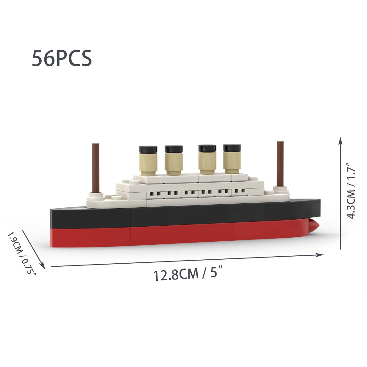 Titanic Break In Half RMS Cruise Sank Building Blocks Moc Ship Boat 3D Plastic Model DIY Steamboat Gifts Kids Toys City Movie