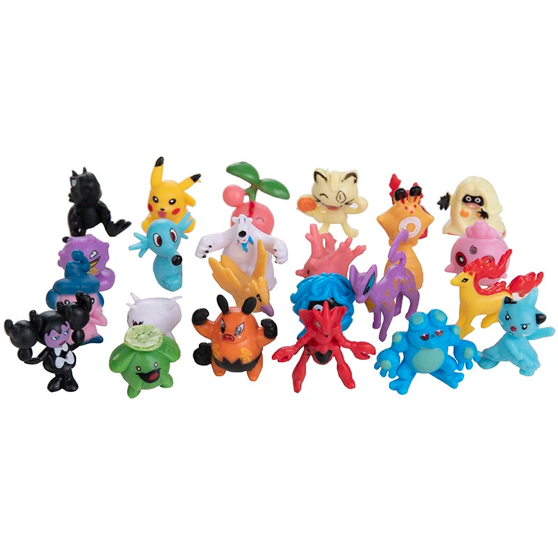 24-144pcs Pokemon Action Figure Pikachu Anime Model 2-3CM Ornamental Decoration Mini Model Doll Toy Kids Christmas Gifts