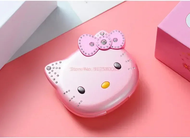 2023 New Kawaii Sanrioed Hello Kitty Flip Phone Cartoon Cute Little friends Taiml Mini Phone For Kids Toys For friends Gifts