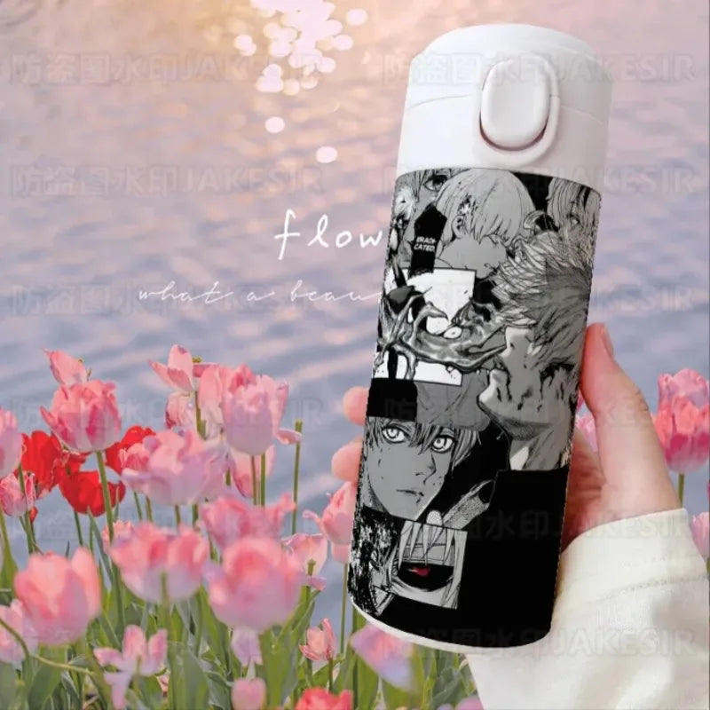 Tokyo Ghoul Tokyo Ghoul Water Cup Anime Peripheral Cute Cartoon Stainless Steel Thermos Cup Kawaii Large Capacity Kettle New