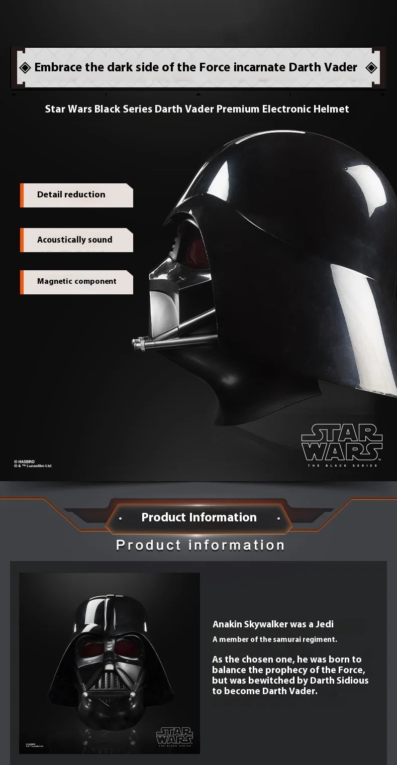 Star Wars 1:1 Darth Vader Battle Artillery Marvel Ant-Man Black Panther Duke Iron Man Cos Wearable Voice-Activated Helmet