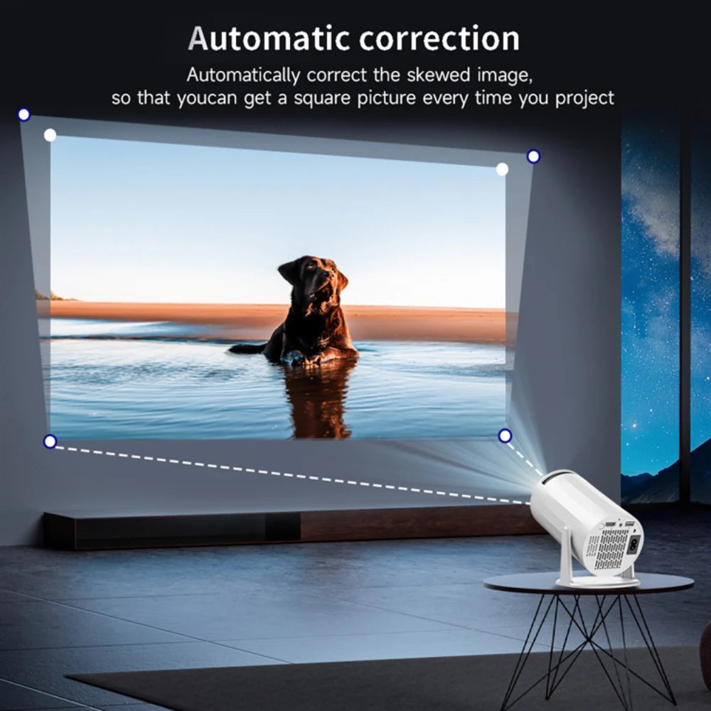 HY330 Projector 4k Ultra HD Smart Home Theater Phone Projection Android 11.0BT5.0 Portable Projector 720P 200ANSI Game Projectio