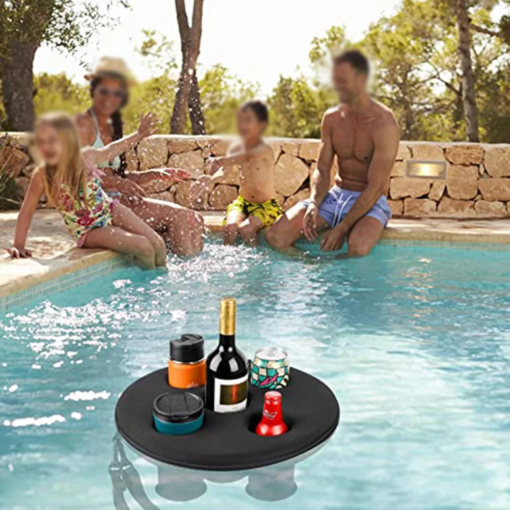 Bucket Cup Holder Floating Inflatable Pool Drink Holder With 5 Holes Float Beer Drink Tray For Swimming Party Cooler Table Parts