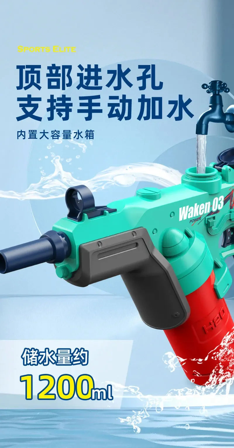 2024 Electric Toy Water Gun Dolphin Outdoor Portable Swimming Pool Battle Party Large Capacity Water Toy Gun Gift for Kid Adult