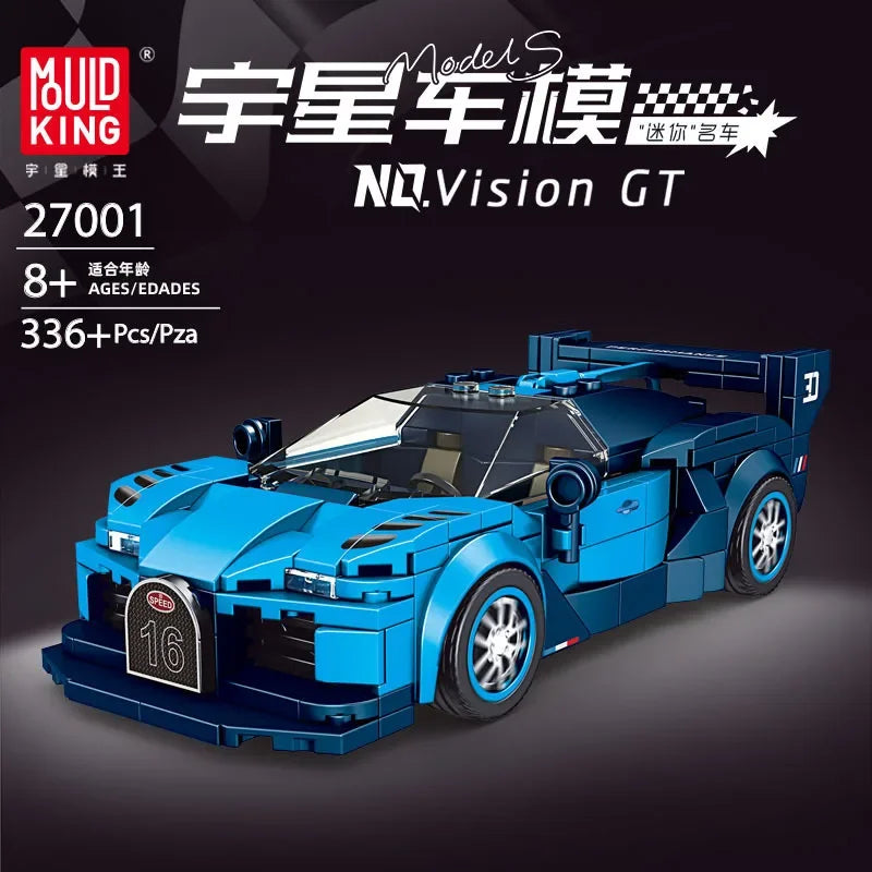 Modèle Yuxing mini modèle de voiture célèbre course de sport huit grilles jouets éducatifs pour enfants assemblés en blocs de construction