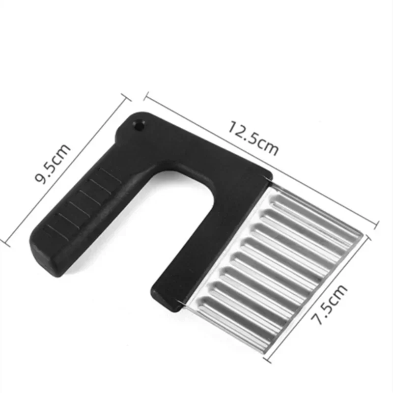 1 pieza de acero inoxidable de mano para cortar patatas fritas, cuchillo para maza, cortador de verduras multifuncional, herramientas de cocina
