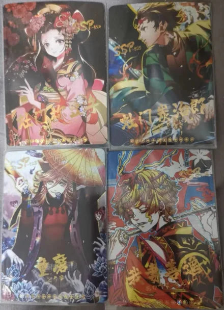 Anime Demon Slayer Kamado Nezuko Agatsuma Zenitsu Douma Akaza Sp Ssp Card Game Collection Rare Card Boy Birthday Present