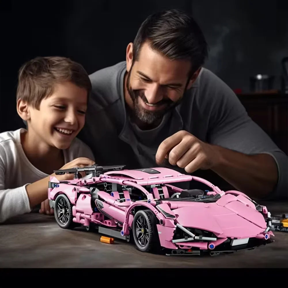 Technology Toys High-Tech Super Sport 1:8 Racing Car Model Racing Compatible Buidling Bricks High-tech Children Christmas Gifts