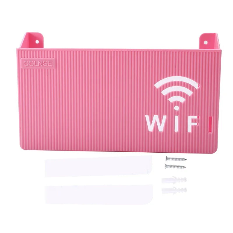 Étagère de routeur Wifi sans fil, boîte de rangement murale à suspendre, boîte de rangement en plastique ABS, support d'alimentation de câble, boîte de rangement, décoration de la maison
