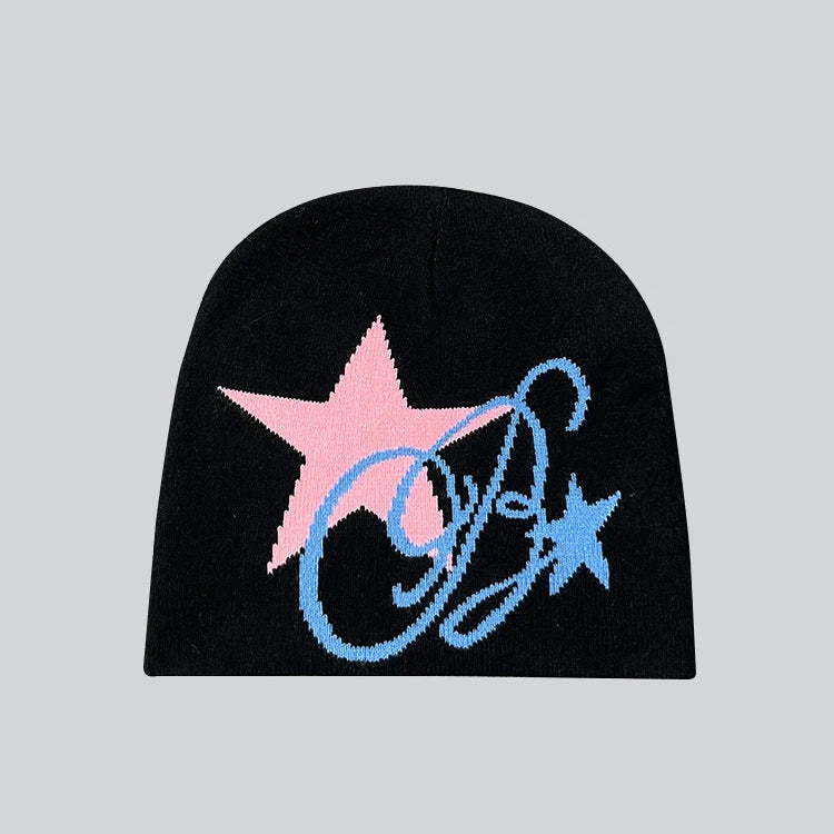 Boy Girls Hip Hop Street Hip Hop Knitting Hat Women Y2k Style Star Beanie Hat Autumn Winter Fashion Gorros Skullies Caps