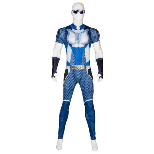 The Boys A-Train Cosplay Costume Halloween Carnival High Quality Hero Reggie Franklin Battle Outfit With Boots Printing Jumpsuit