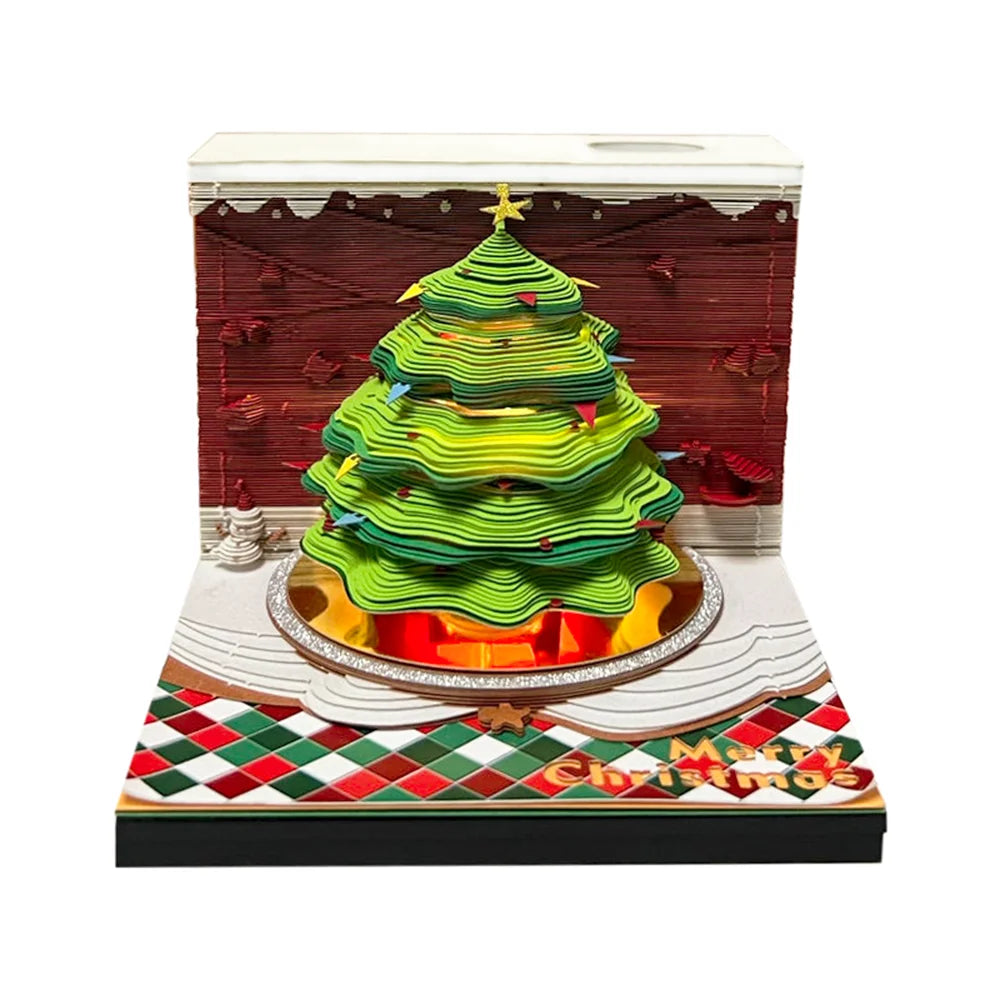 3d calendar 2025 memo pad 3d sticky pads crafting new Year's gift paper art 3d sculpture desk accessories small gifts for guests