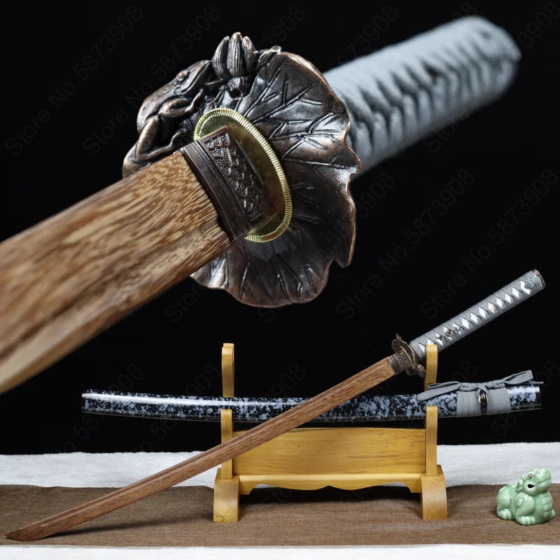 103cm Japon Bois Katana Iaido Formation Accessoires Bois Épée Bushido Formation Cassia Siamea Pour Cosplay