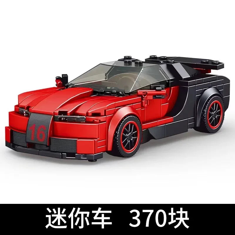 Modèle Yuxing mini modèle de voiture célèbre course de sport huit grilles jouets éducatifs pour enfants assemblés en blocs de construction