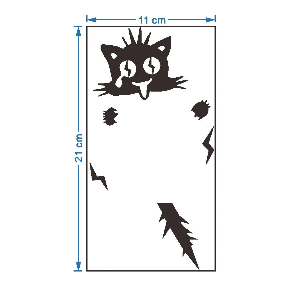 2Pcs/Set Cat Wall Sticker, Funny Cute Cat Switch Wall Sticker, Art Wall Stickers Art Murals, for Home Living Room Bedroom Decora