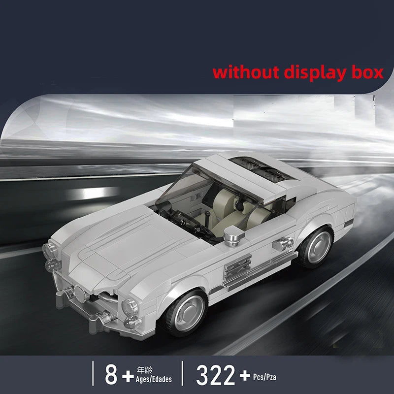Technical Moc Car City Speed Champion Sports Car Racing Vehicle Building Blocks Brick Educational Construction Toys