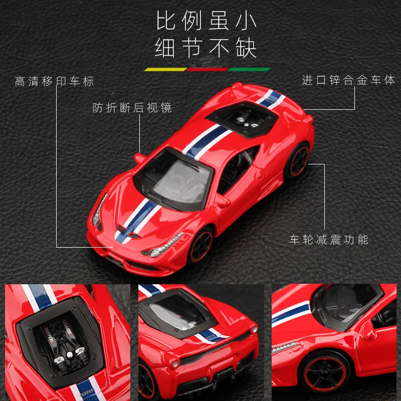 1/64 Simulated Parking Lot Model Classic Static Car Bburago Alloy Diecasting Vehicles Miniature Scene Assembly Display Frame Toy