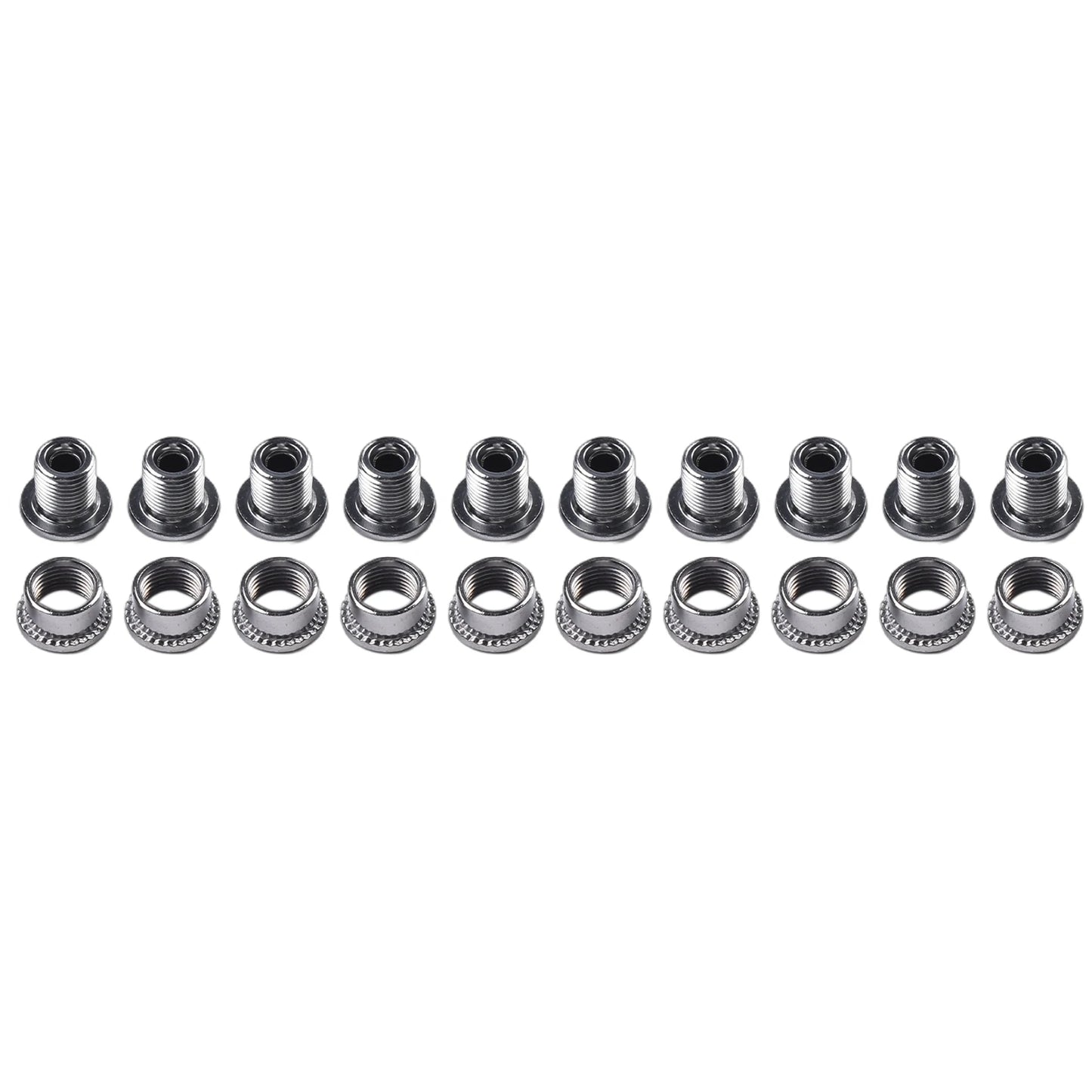 10 piezas de pernos para bielas de bicicleta, pernos simples, dobles y triples, tornillos de acero para platos y platos, tornillos para platos y tuercas, accesorios para bicicletas