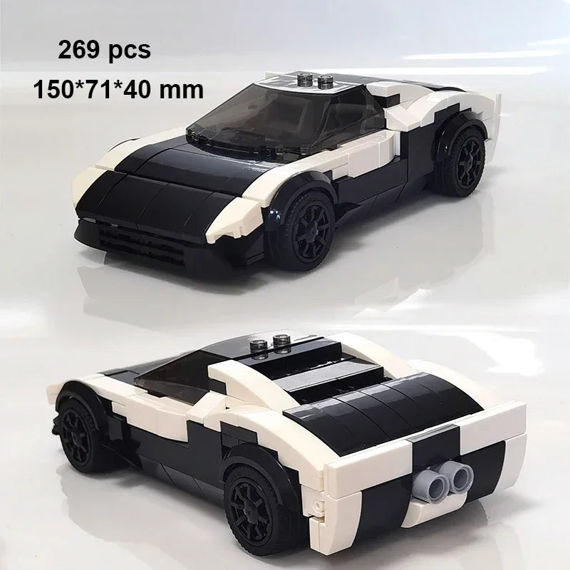 Technical Car City Speed Champion Sports MOC Ideas Creative Racing Car Building Blocks Garage Carro Rennau Voiture Vehicle Toys