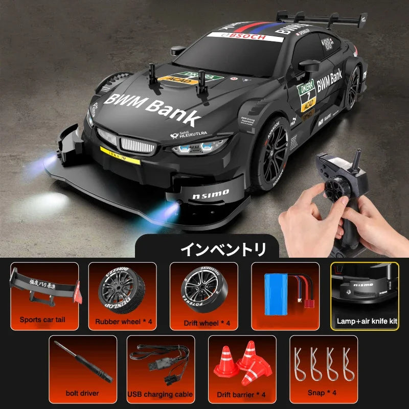 1:16 Nuevo coche de control remoto con tracción en las cuatro ruedas a media escala 4x4 30 km/h 2,4 G CVT RC Coche de juguete para niños Regalo de juguete