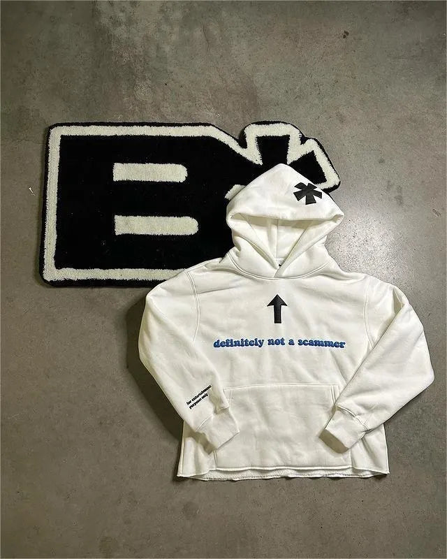 Sudadera con capucha para hombre y mujer, estilo hip hop, con estampado gráfico de letras, estilo Y2K, de gran tamaño, estilo Harajuku, chaqueta gótica, abrigos, ropa