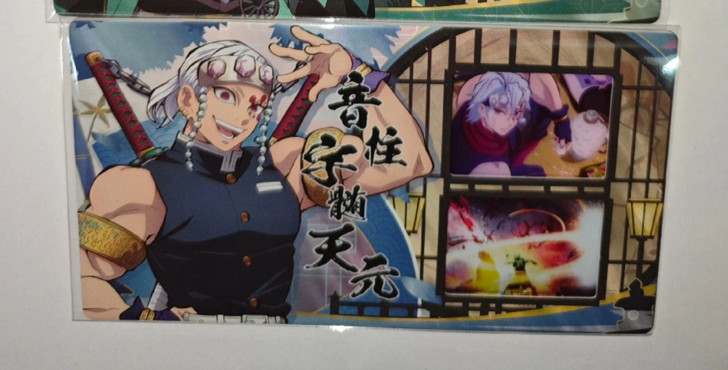 Anime Demon Slayer Quicksand Cards Kanroji Mitsuri Kochou Shinobu Iguro Obanai Uzui Tengen Collection Cards Birthday Gifts Toys