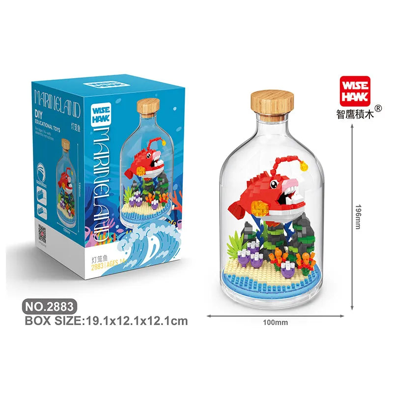 Toys Building Blocks Assembly Tiger Lion Bear Peacock Koala Animal 3D Model Educational Games for Children Kids Gifts