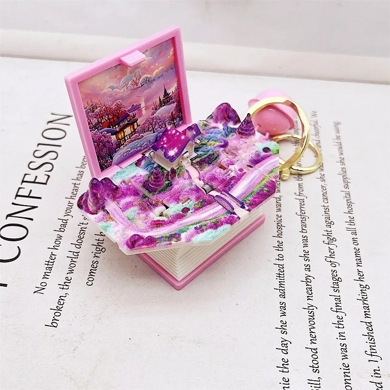 2024 3D Folding Bomb Explosion Book Novelty Mini Football Match Astronaut Keychain Children's Handheld Game Board Games Boy Gift