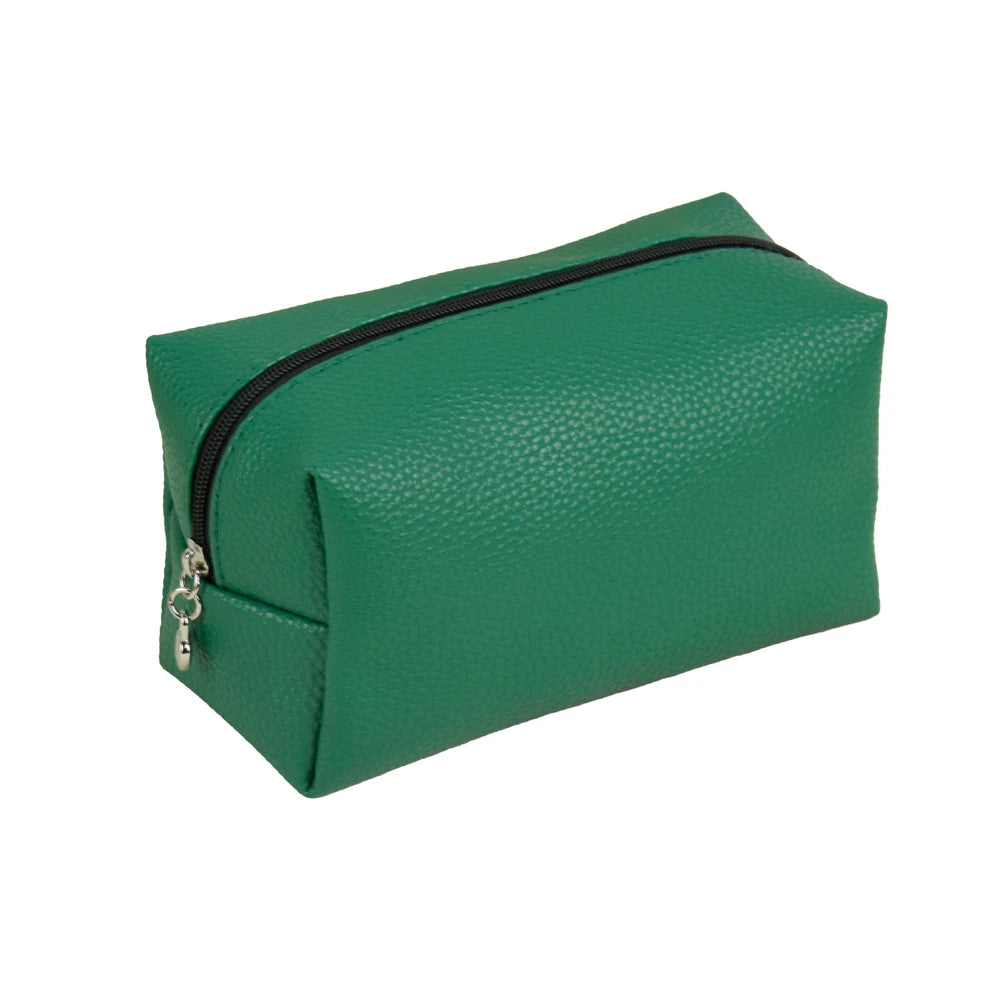 1 ~ 10 piezas de neceser pequeño para mujer, de piel sintética, resistente al agua, con cremallera, bolsa de maquillaje, organizador de maquillaje de viaje, estuche de belleza