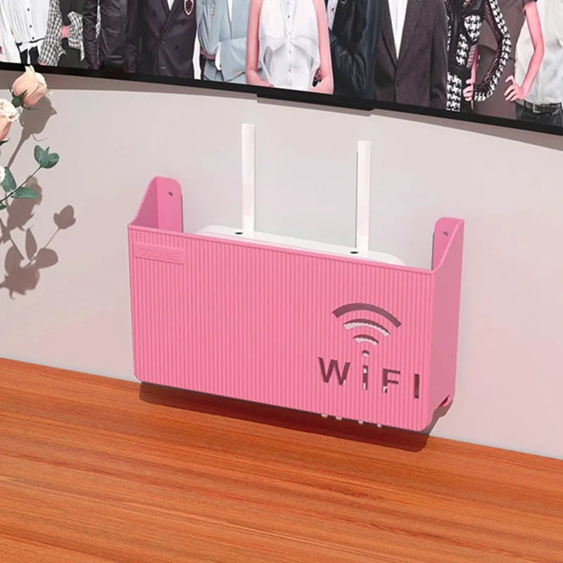 Étagère de routeur Wifi sans fil, boîte de rangement murale à suspendre, boîte de rangement en plastique ABS, support d'alimentation de câble, boîte de rangement, décoration de la maison