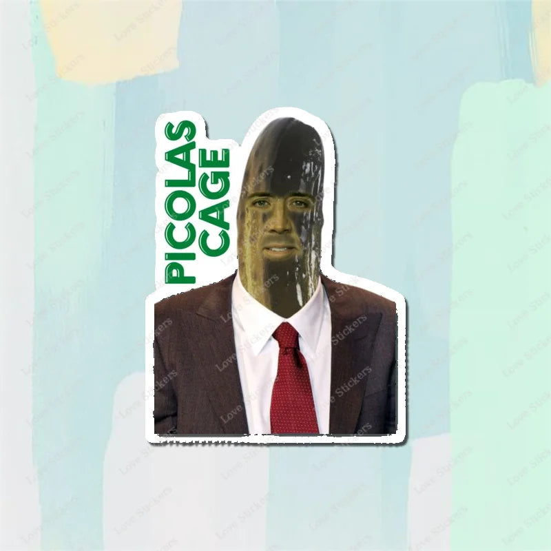 Picolas Cage 5PCS Stickers for Living Room Bumper Anime Cute Kid Car Art Print Window Home Decor