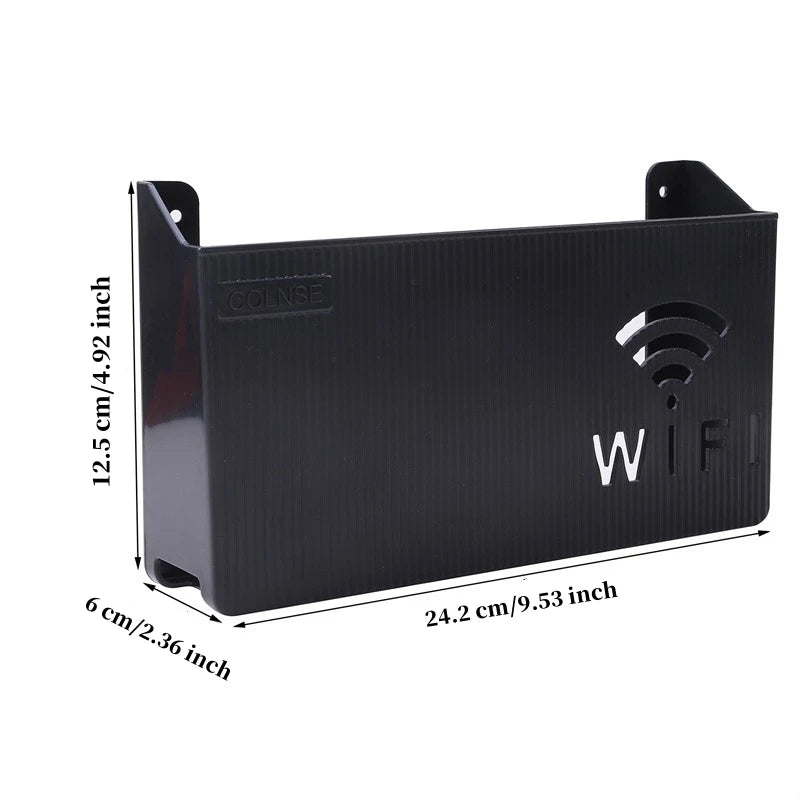 Étagère de routeur Wifi sans fil, boîte de rangement murale à suspendre, boîte de rangement en plastique ABS, support d'alimentation de câble, boîte de rangement, décoration de la maison