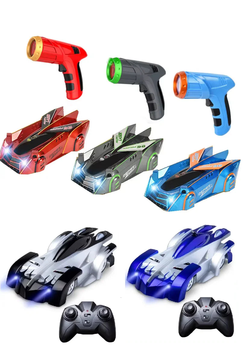 2.4G RC CAR Wall Climbing Car Remote Control Toys Climb Wall Ceiling Light Racing Model Electric Anti-gravity Children Toy